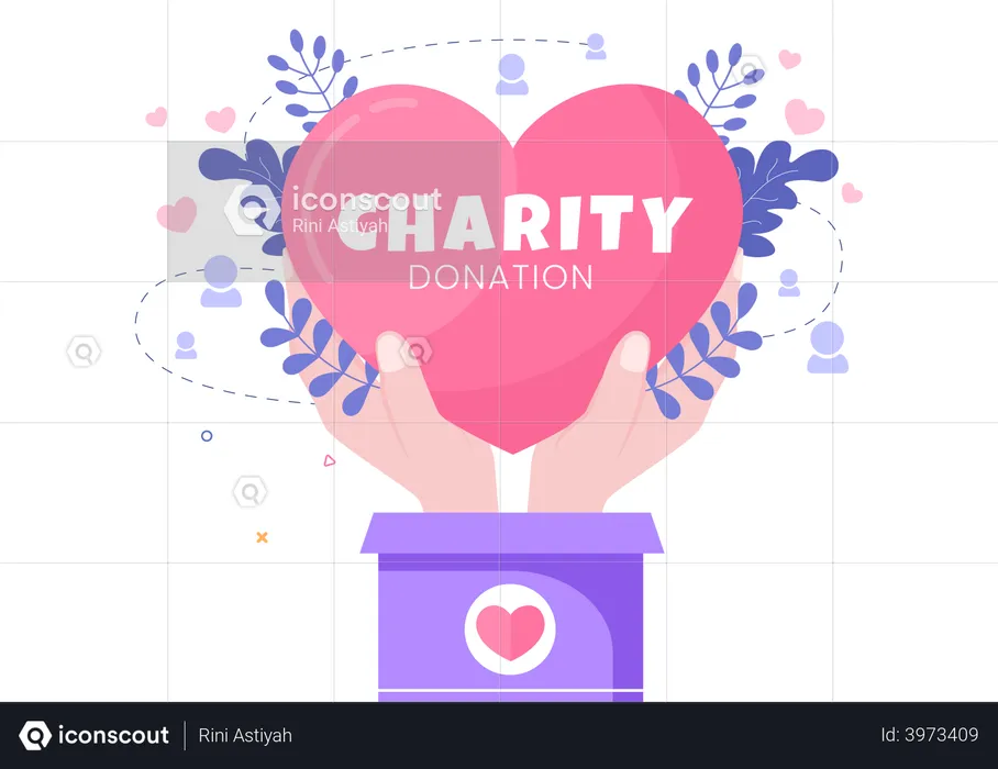 Giving volunteer donation  Illustration