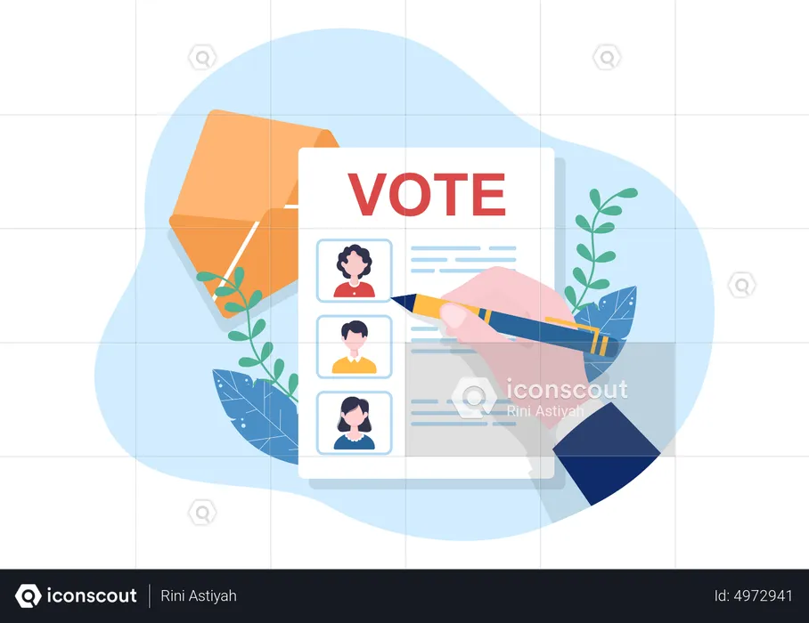 Giving vote  Illustration