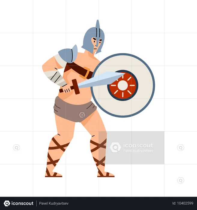 Gladiador armado  Ilustração