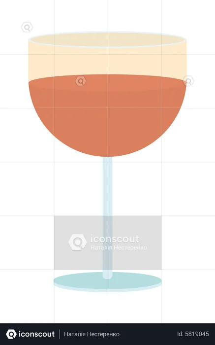 Glass Of Wine  Illustration