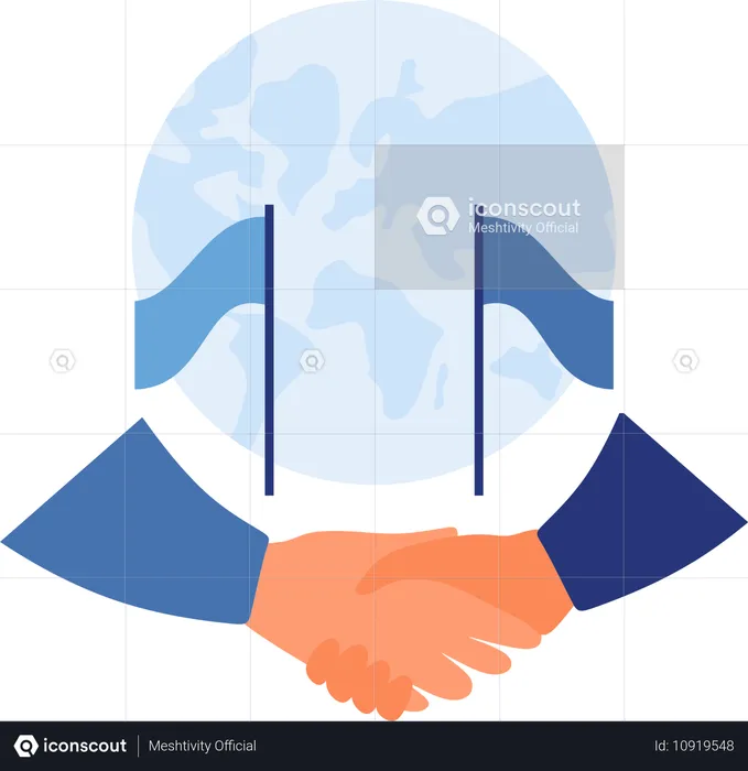 Global business agreement  Illustration