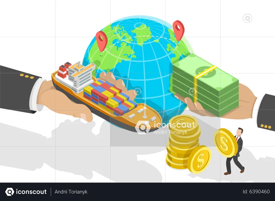 Global Business and World Economy  Illustration
