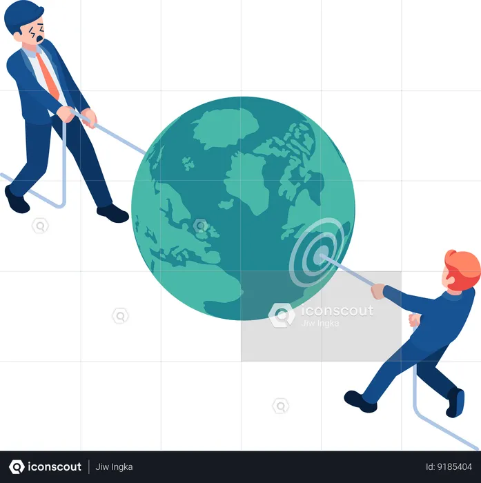 Global Business Competition  Illustration