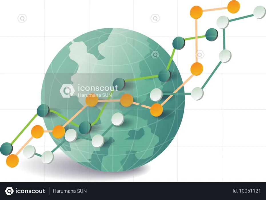 Global business growth  Illustration