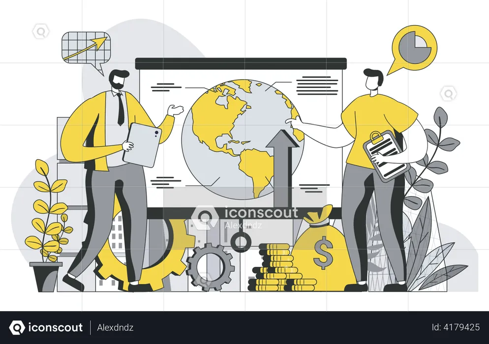 Global business strategy  Illustration