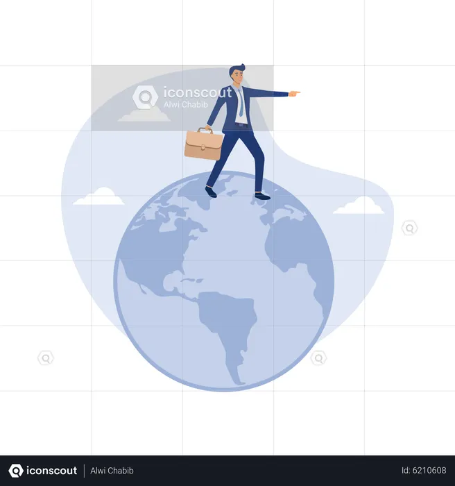 Global business vision  Illustration