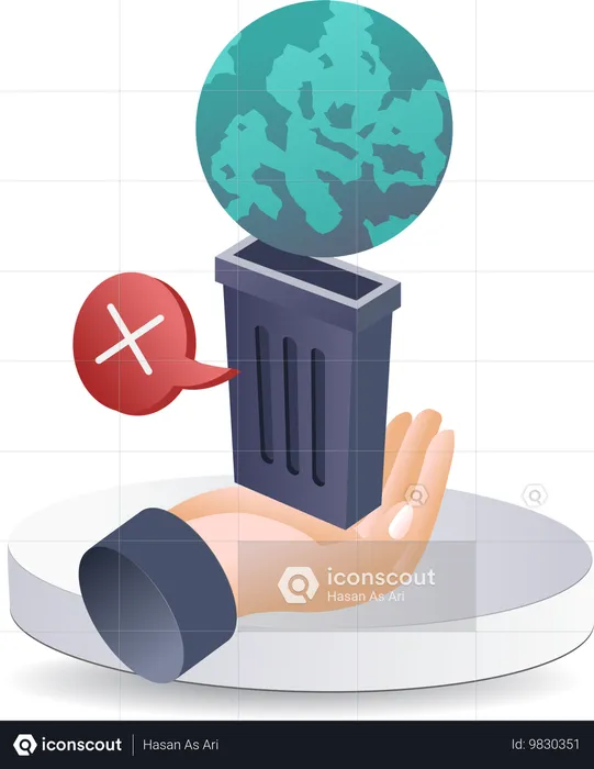 Global Cleanup of Digital Waste  Illustration