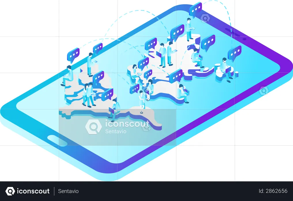 Global communication  Illustration