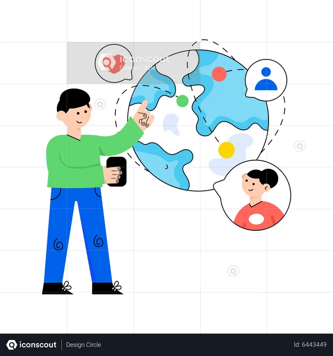 Global Communication  Illustration