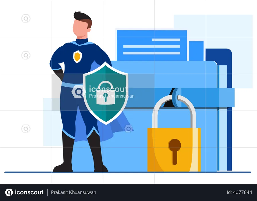 Global data security  Illustration