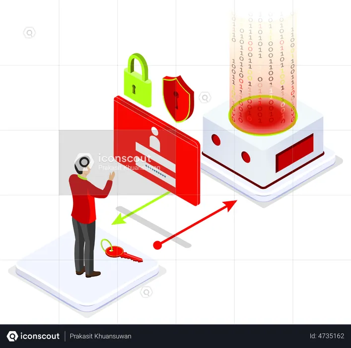 Global data security  Illustration