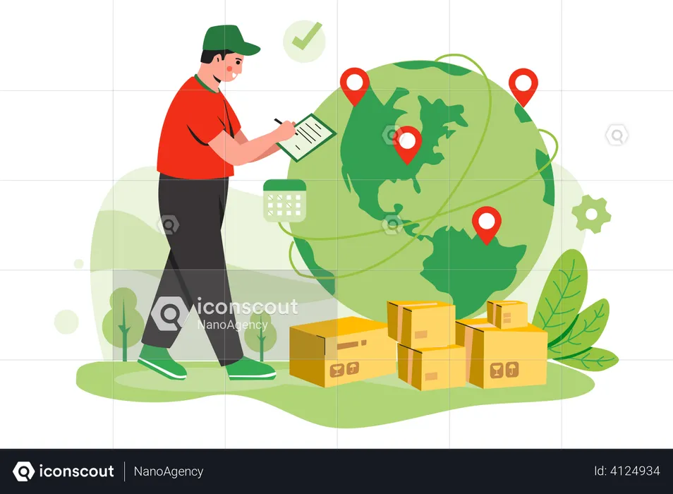 Global Delivery  Illustration