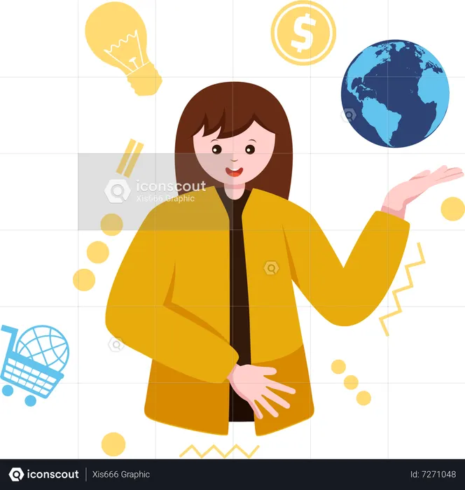 Global Digital Marketing  Illustration