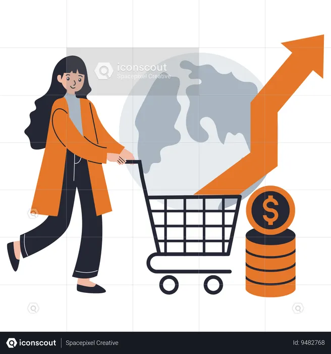 Global Economy Sales  Illustration