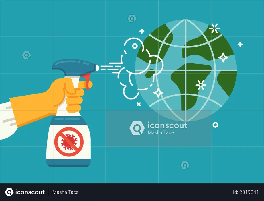 Global effort against coronavirus pandemic  Illustration