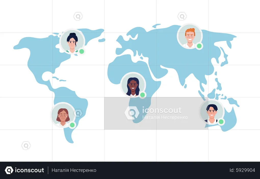 Global employment  Illustration