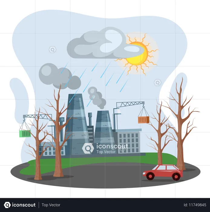 Global environmental problems  Illustration