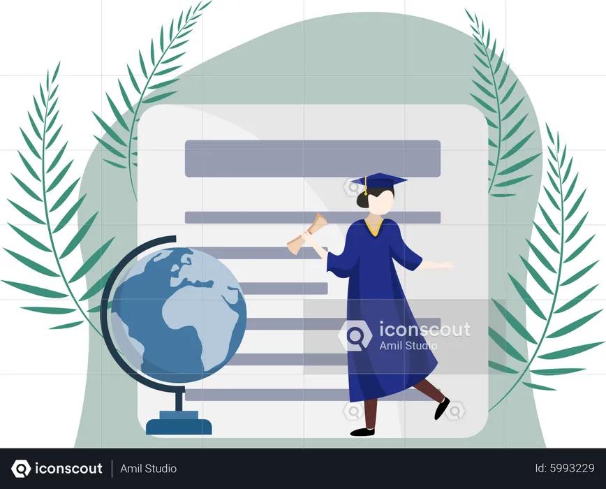 Global Graduate Student  Illustration