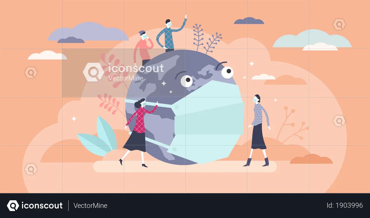 Global health threat concept  Illustration