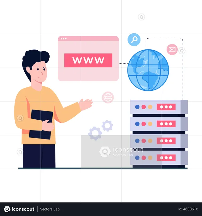 Global Hosting  Illustration