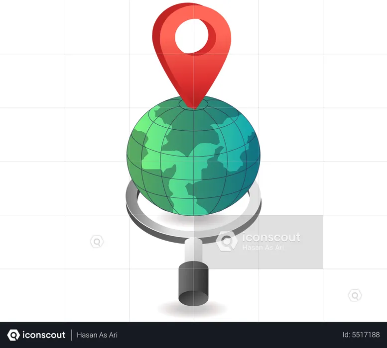 Global location search  Illustration