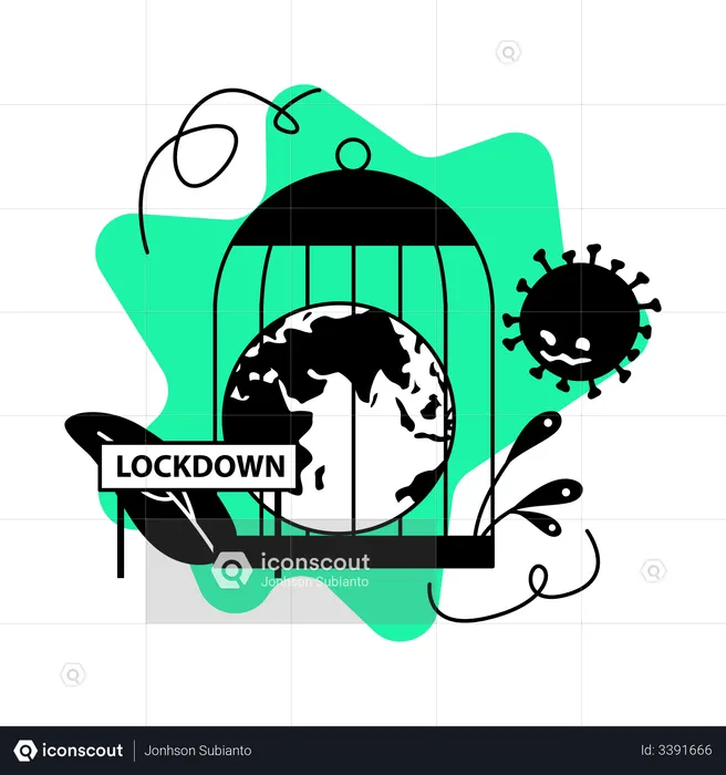 Global lockdown  Illustration