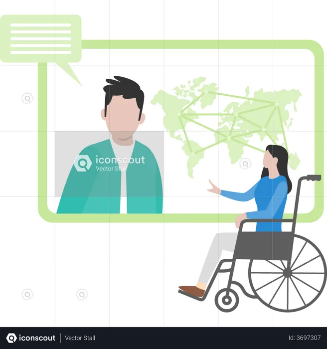 Global medical consultation  Illustration