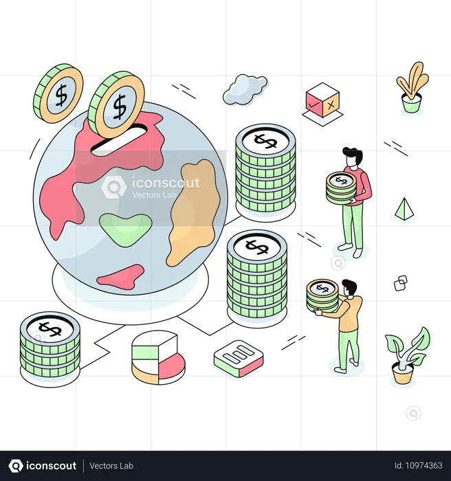 Global Money  Illustration