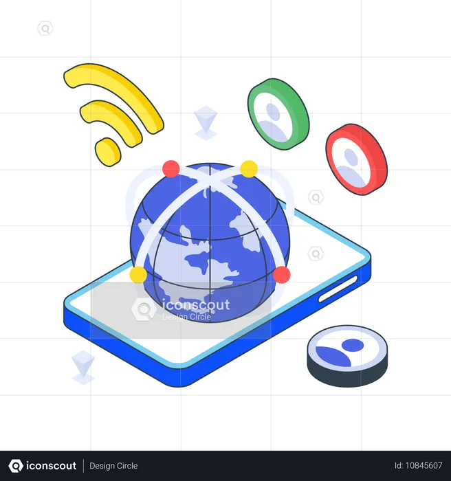 글로벌 네트워크  일러스트레이션