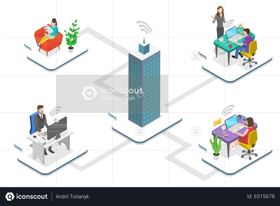 Global Outsourcing  Illustration