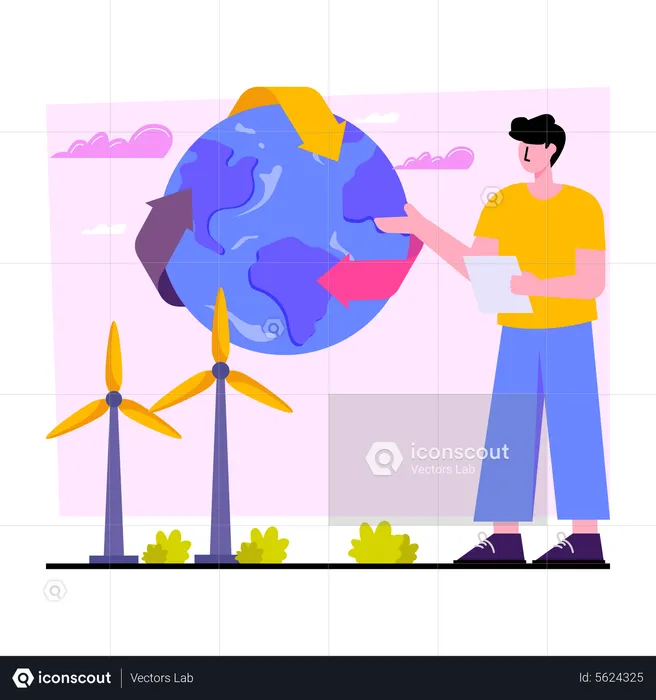 Global Recycling  Illustration