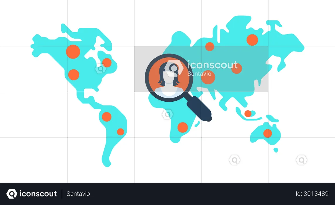 Global Search  Illustration