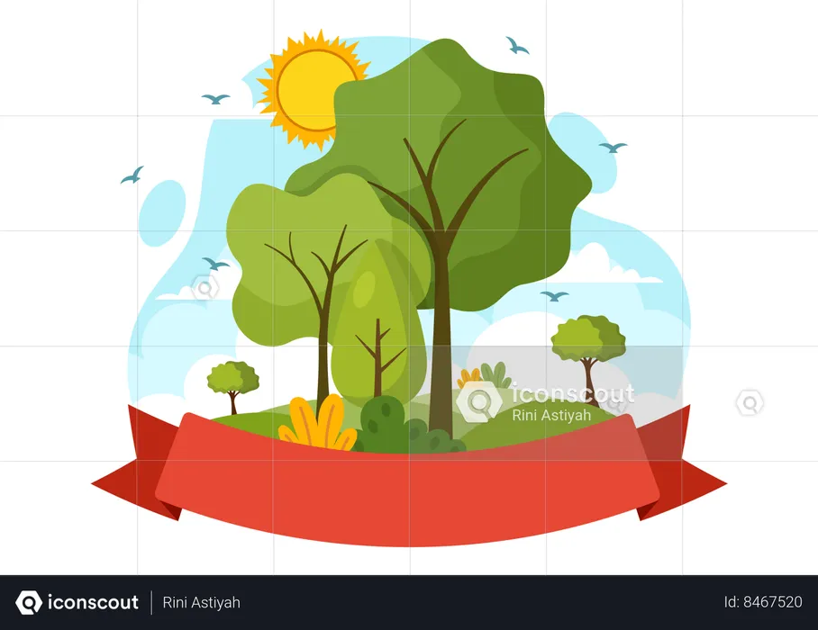 Global Tree Planting  Illustration