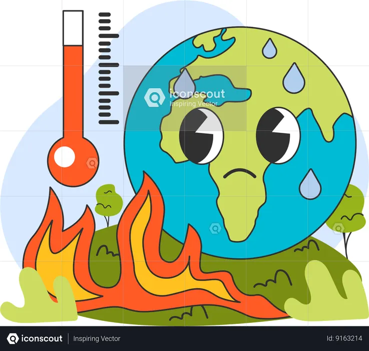 Global warming  Illustration