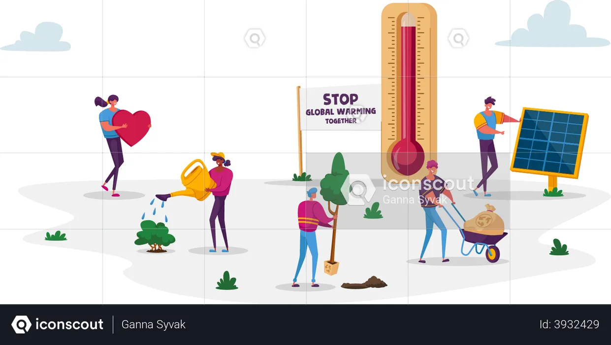 Global Warming  Illustration