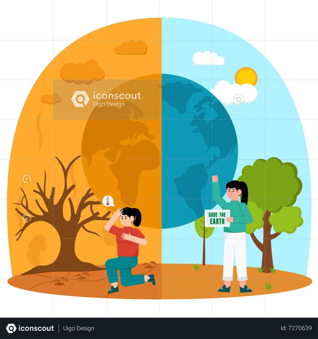 Global Warming  Illustration