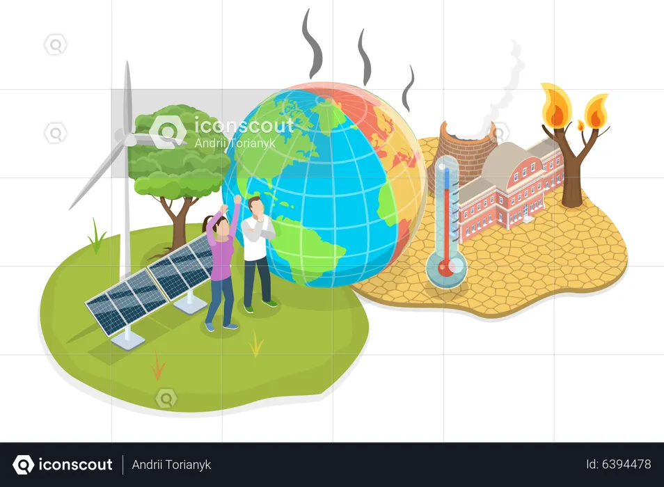 Global Warming  Illustration