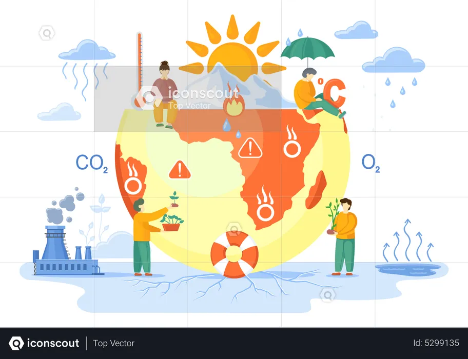 Global warming  Illustration