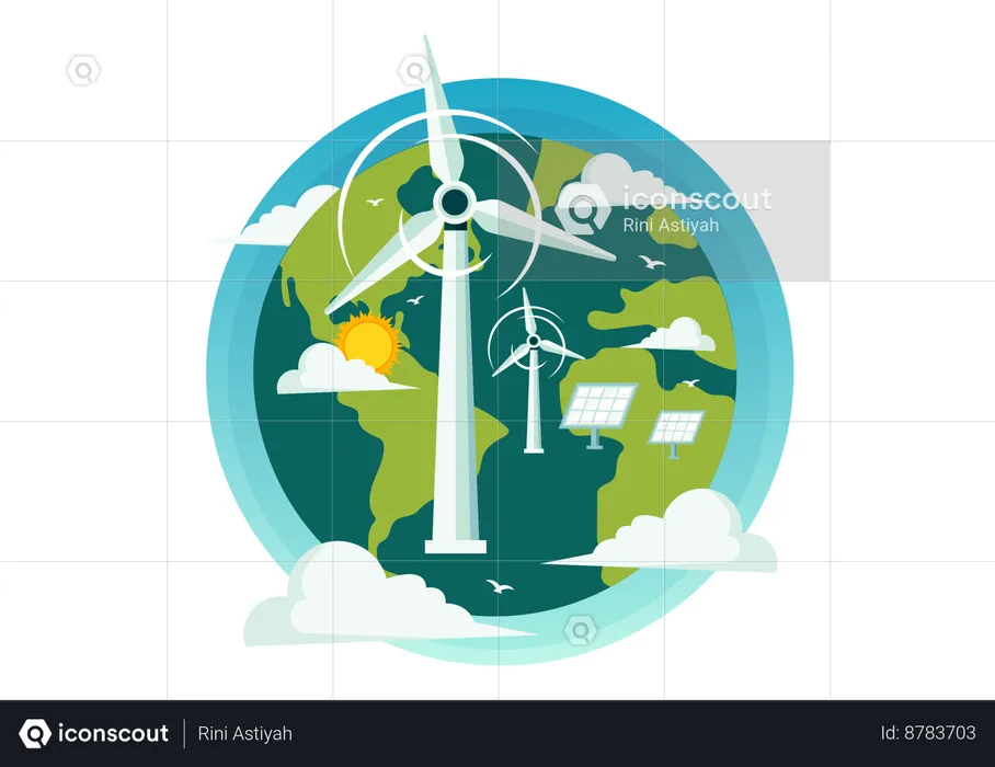 Global Wind Day  Illustration