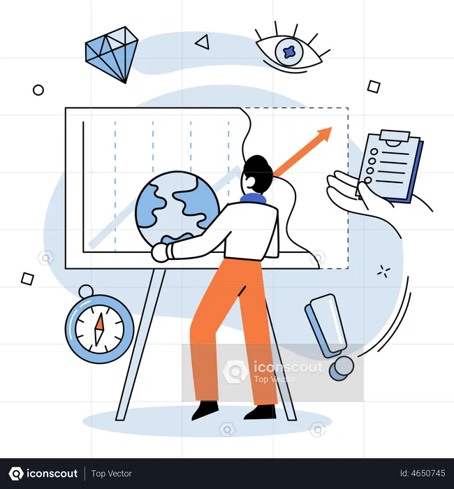 Globale Geschäftsstrategie  Illustration