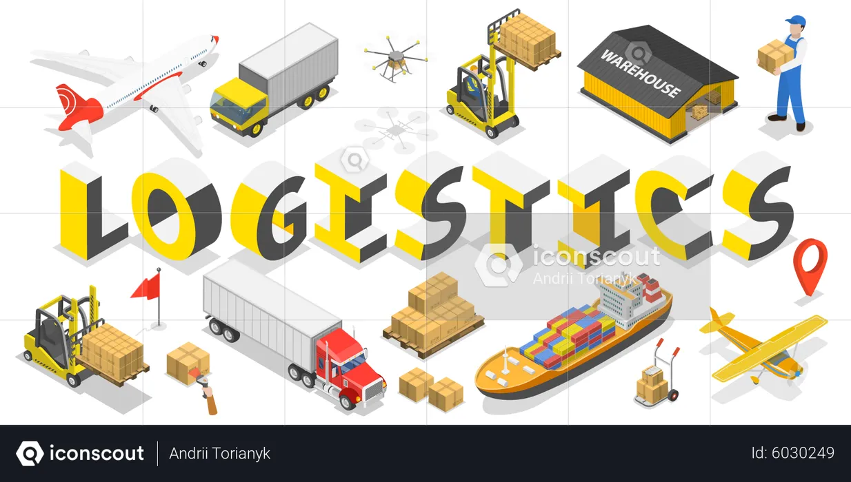 Globale Logistik  Illustration