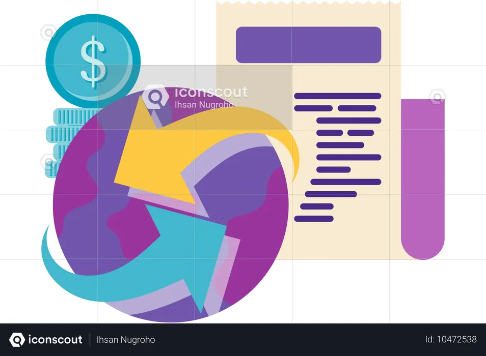 Globale Transaktionen  Illustration