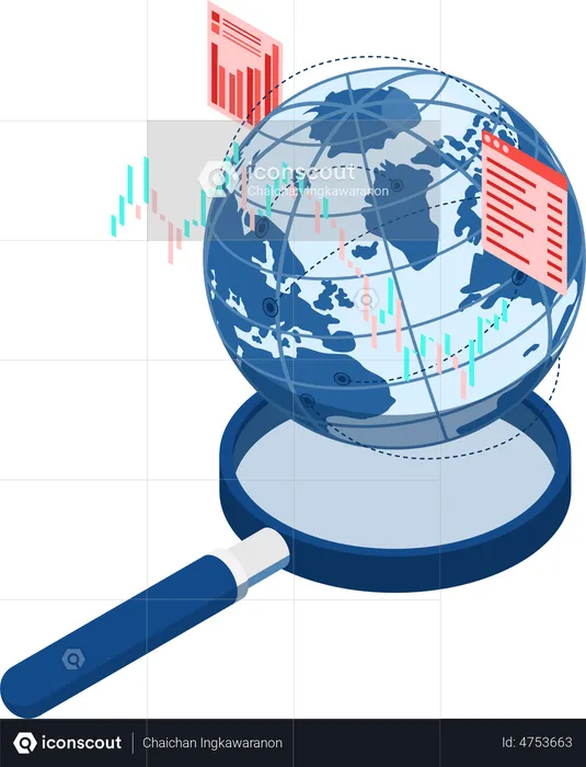 Globale Geschäftsforschung und -analyse  Illustration