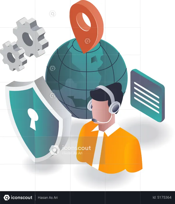 Globaler Support-Standort  Illustration