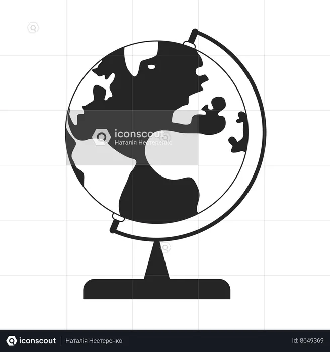 Globe sur pied  Illustration