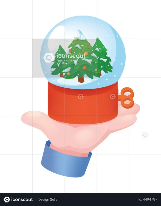 Globo de nieve de navidad  Ilustración