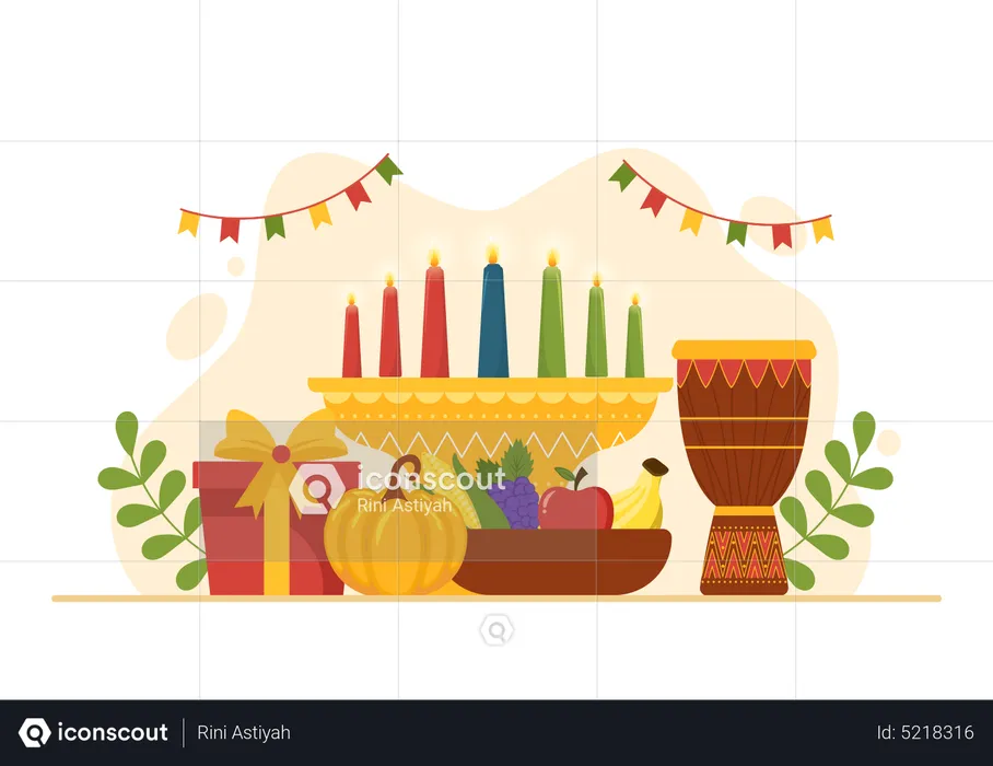 Frohes Kwanzaa  Illustration