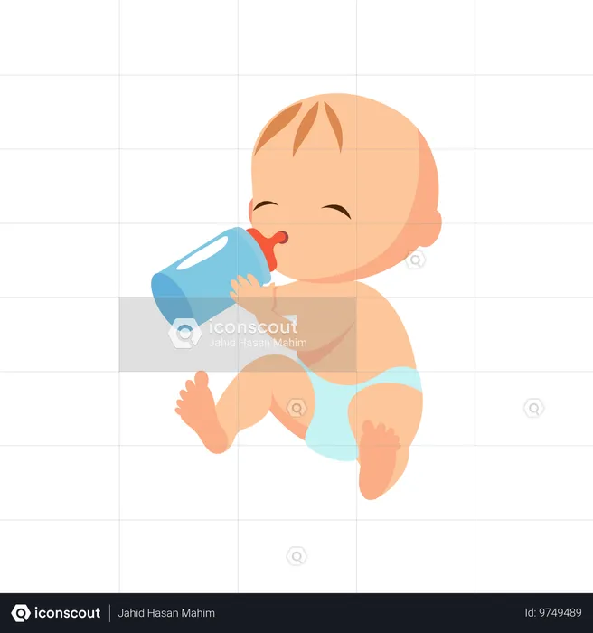 Glücklich lächelndes Baby  Illustration