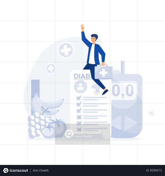 Glucomètre pour le niveau de sucre  Illustration