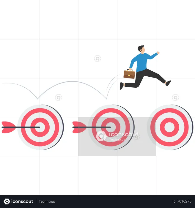 Goal tracking or achievement  Illustration